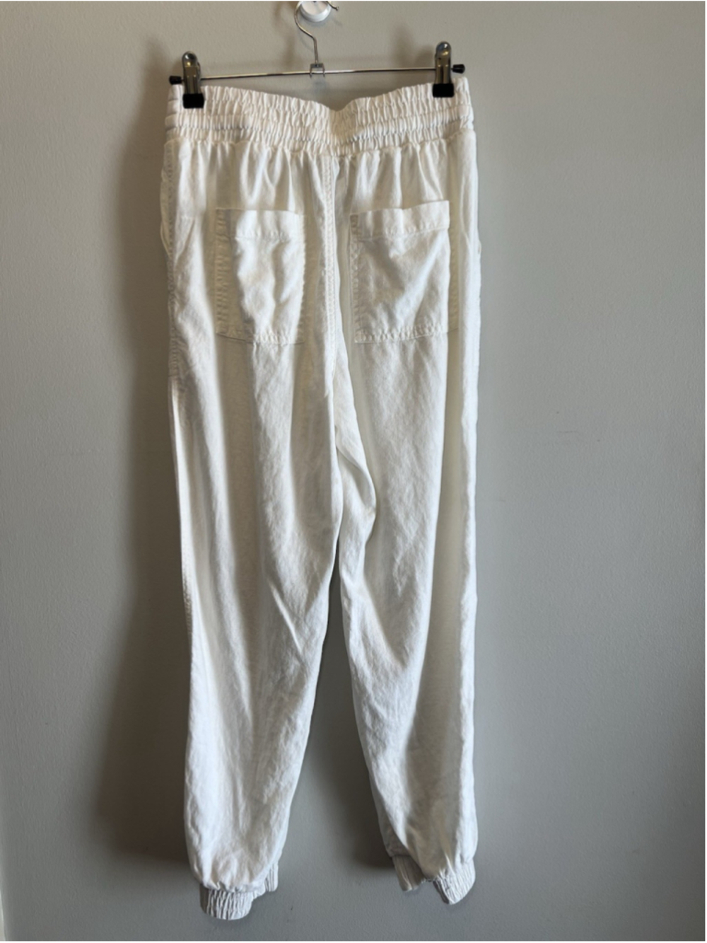 A New Day Linen Pants Joggers White Women’s Size Small Resort Wear Vacay - Picture 5 of 12